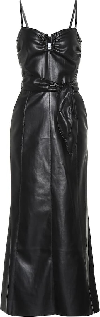 Nanushka Anja strapless faux leather dress