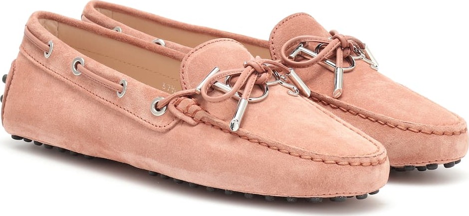 Tod's Gommino logo suede loafers