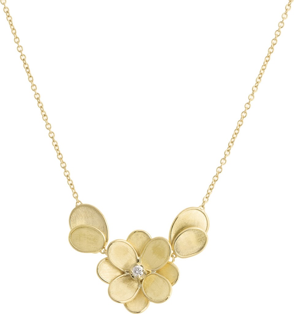 Marco Bicego Petali 18k Flower Pendant Necklace w/ Diamonds