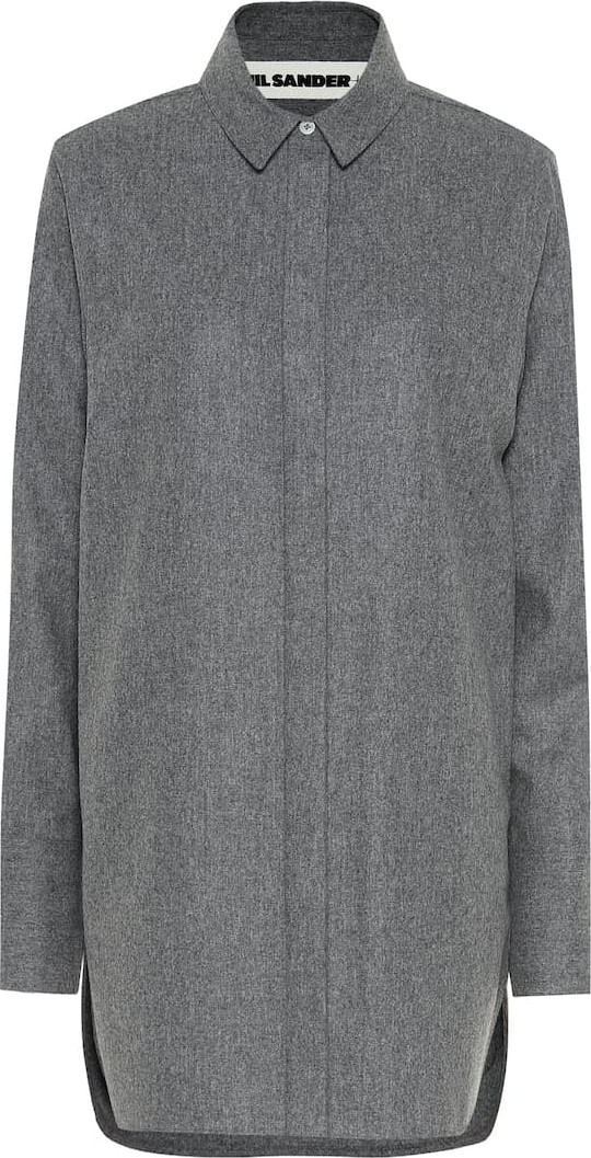 Jil Sander Oversized wool blend shirt