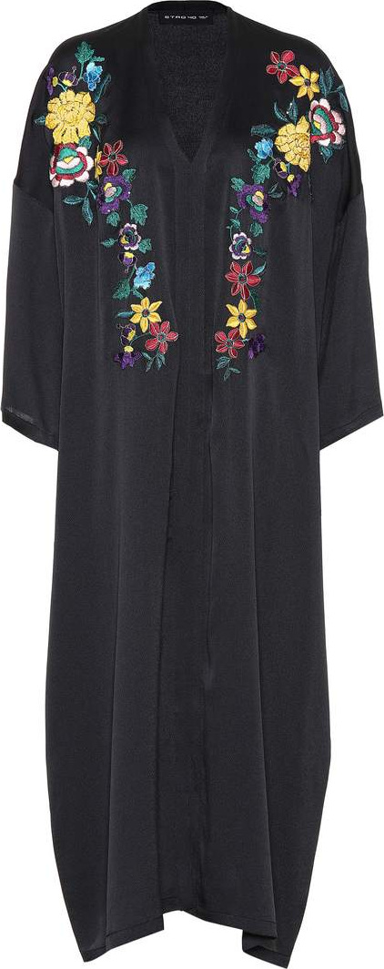 Etro Stretch silk embroidered dress