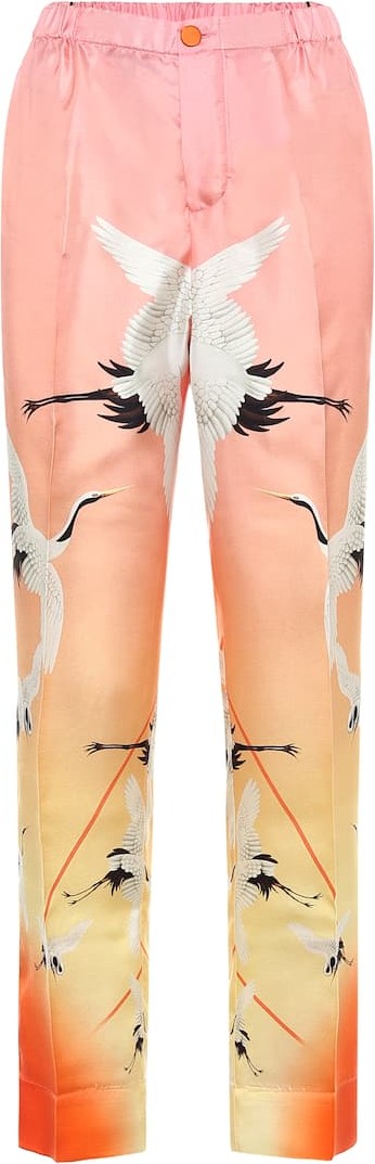 F.R.S For Restless Sleepers Etere printed silk pajama pants