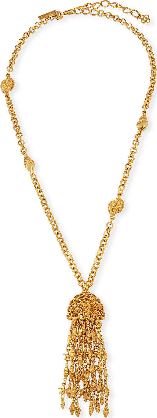 Oscar De La Renta Shell Tassel Necklace