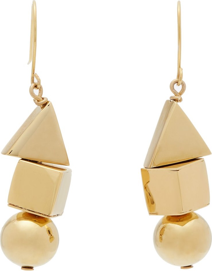 Jil Sander Geometric shapes drop earrings