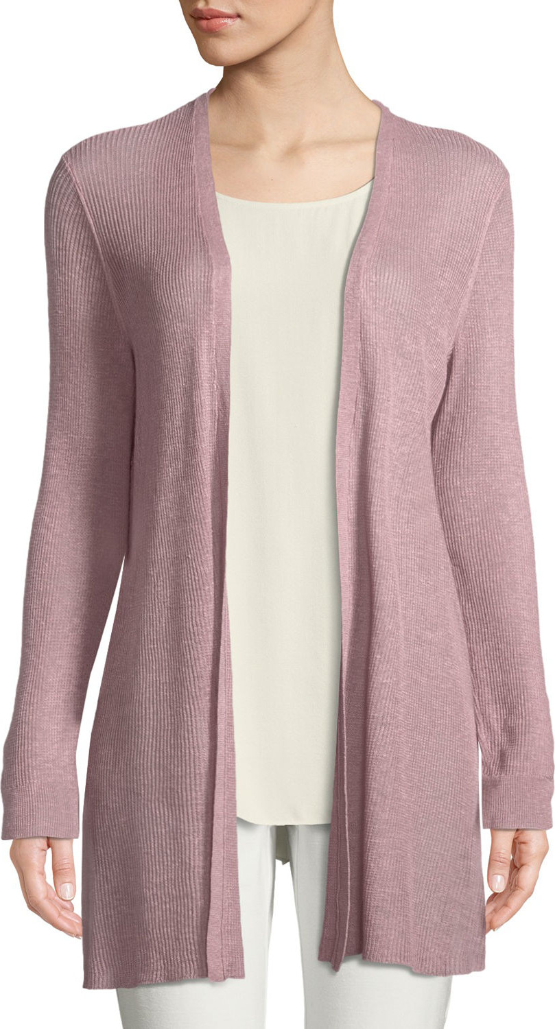 Eileen Fisher Organic Linen/Tencel Open Cardigan