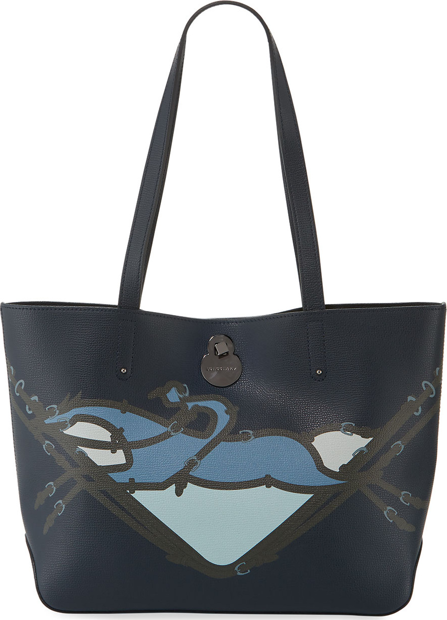 Longchamp Shop-It Small Leather Shoulder Tote Bag