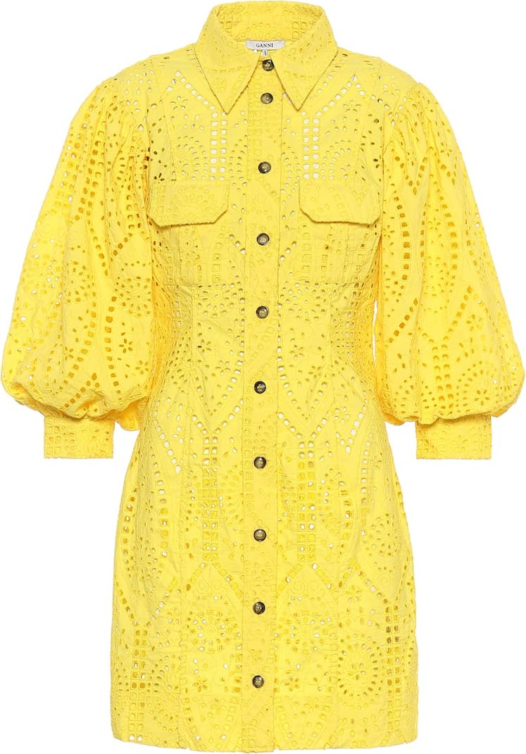 Ganni Exclusive to Mytheresa – cotton broderie anglaise minidress