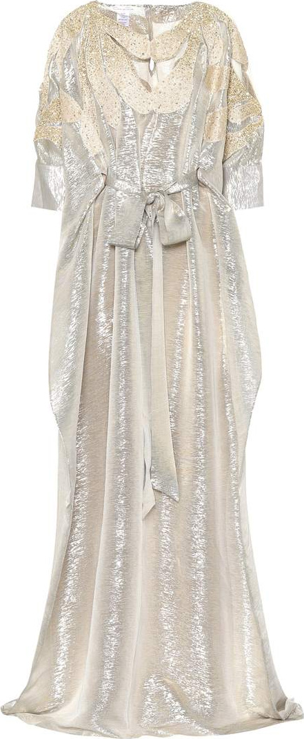 Oscar De La Renta Sequined silk gown