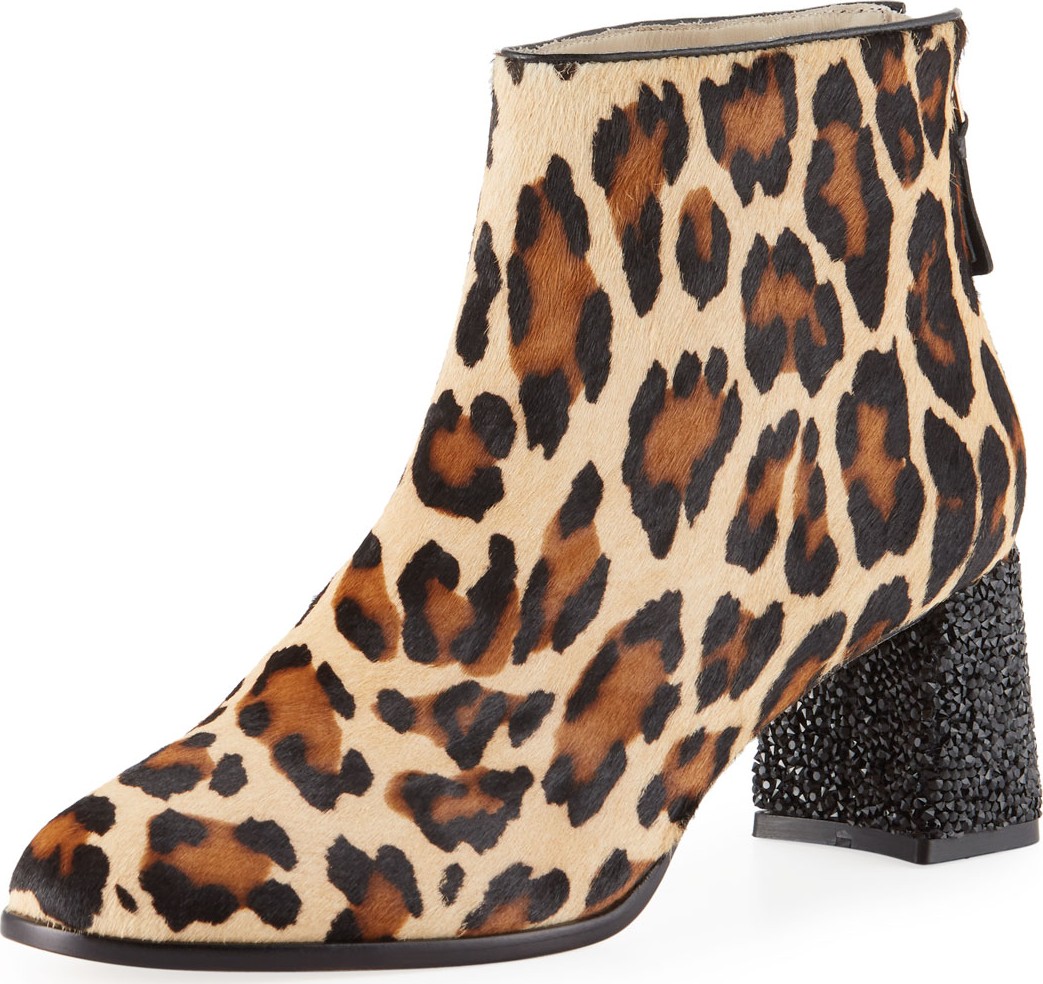 Sophia Webster Stella Leopard-Print Ankle Boots