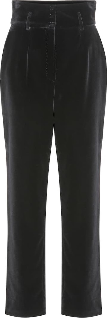 Dolce & Gabbana High-rise velvet pants