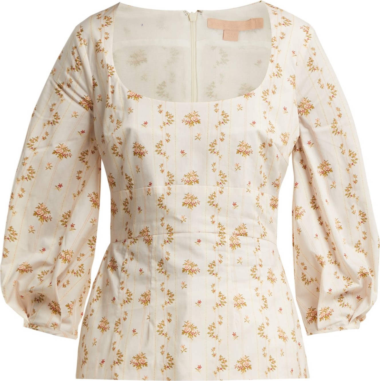 Brock Collection Orrechino floral-print panelled cotton top