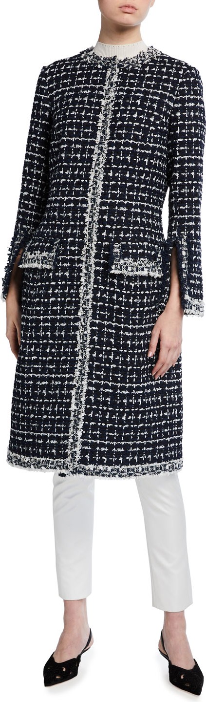 Balmain High-Rise Stripe-Jacquard Skirt