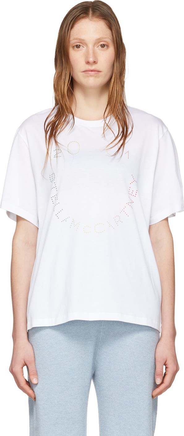 Stella McCartney White Happy Logo T-Shirt