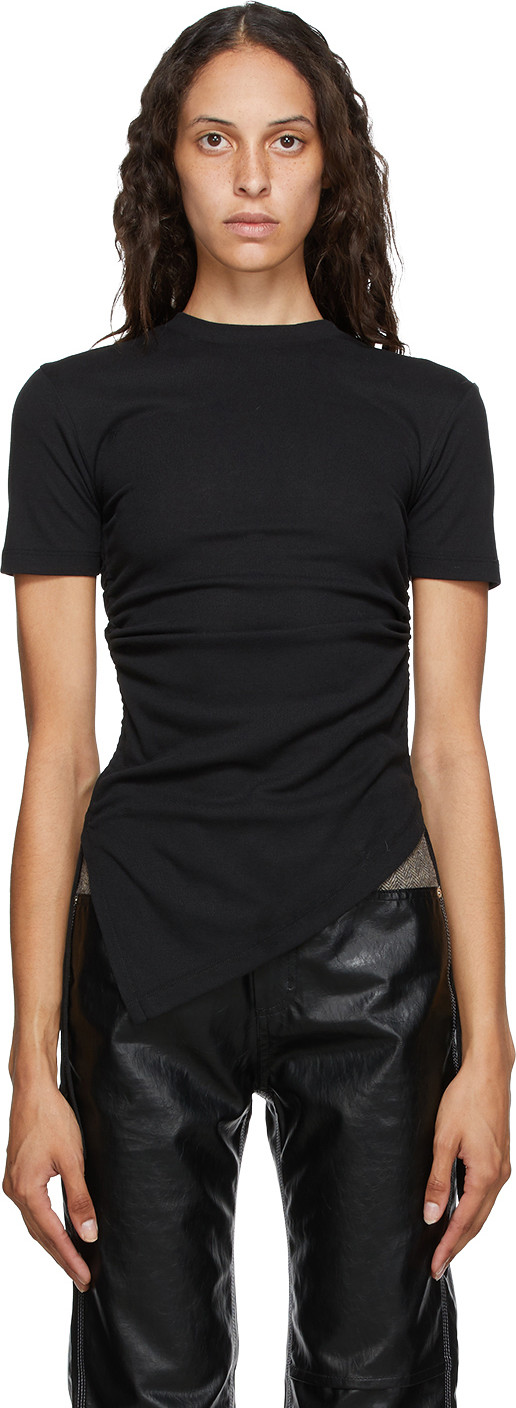 Andersson Bell - Black Asymmetric Cindy T-Shirt