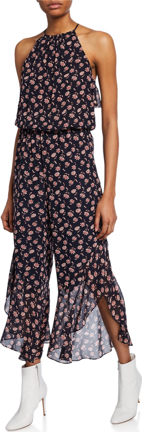 Joie Jael Silk Floral Jumpsuit