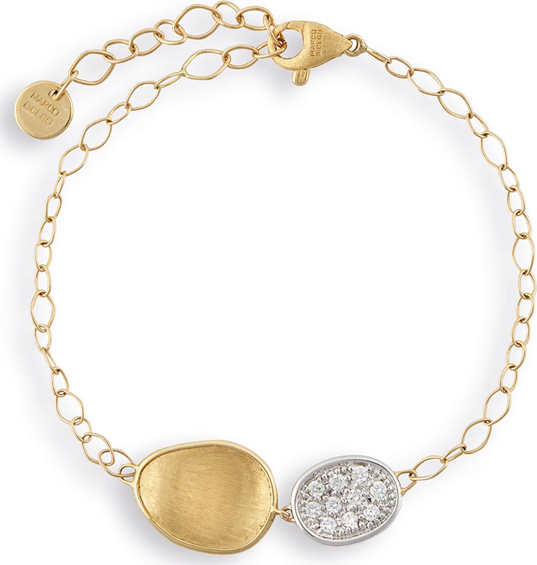 Marco Bicego Lunaria Two-Pendant Bracelet with Diamonds