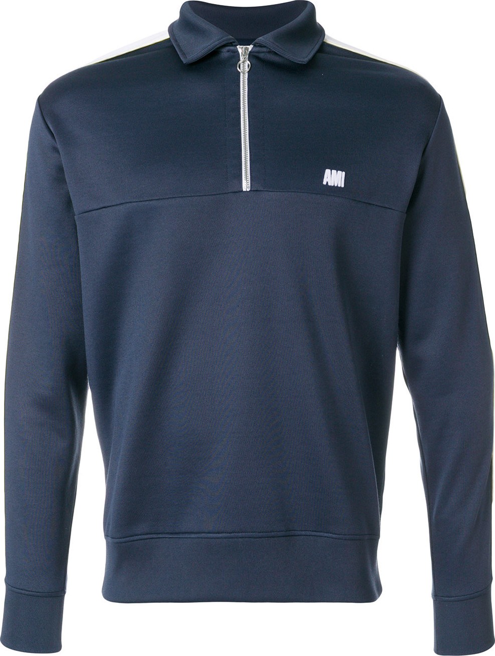 AMI bicolor sweatshirt with polo collar