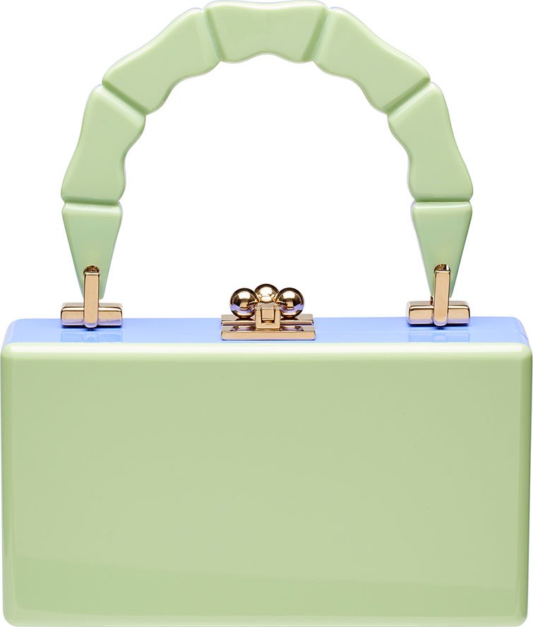 Edie Parker Jean Bamboo Top-Handle Clutch Bag