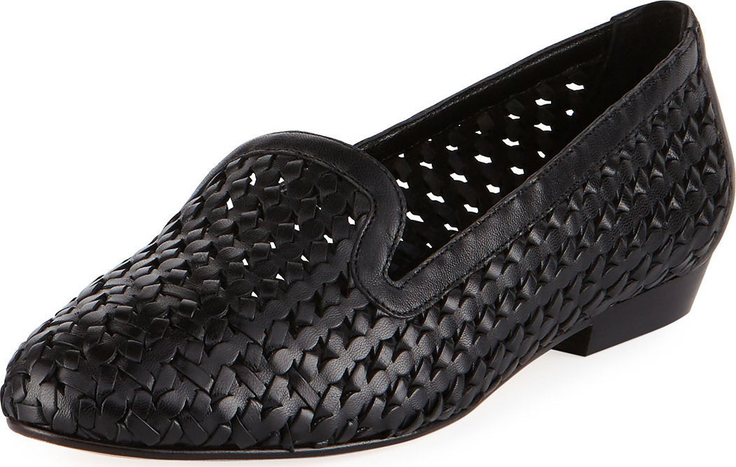 Sesto Meucci Neya Woven Leather Loafer, Black