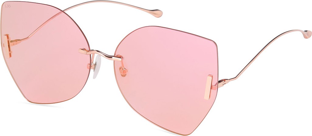 For Art's Sake Rimless Butterfly Sunglasses