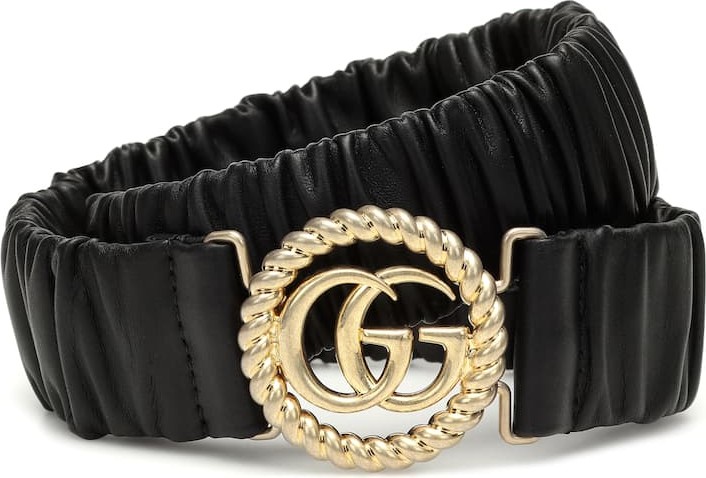 Gucci GG stretch-leather belt