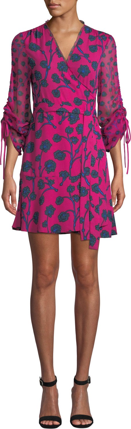 DIANE von FURSTENBERG Tamra Floral-Print Long-Sleeve Wrap Dress
