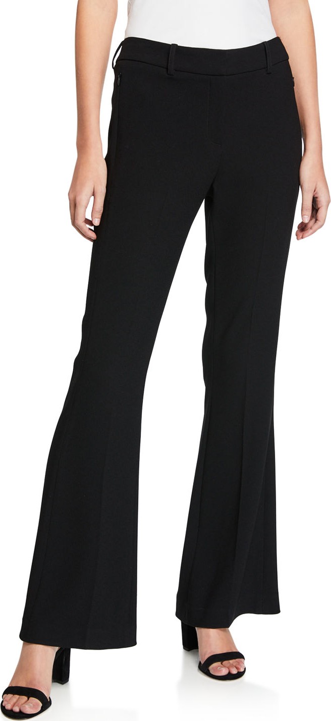 Elie Tahari Anna Mid-Rise Crepe Flare Pants Elie Tahari Anna Mid-Rise Crepe Flare Pants