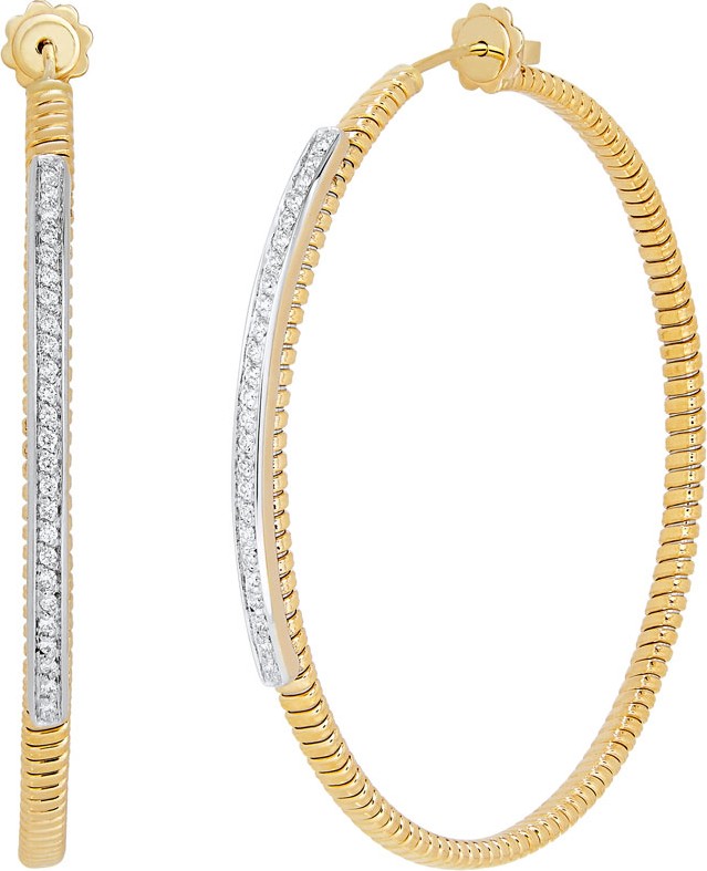 Alberto Milani Tubogas Hoop Earrings with Diamonds