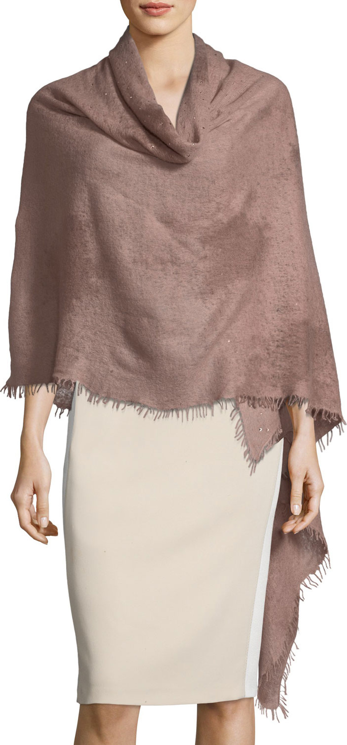 Bindya Scattered Sparkle Frame Cashmere Stole