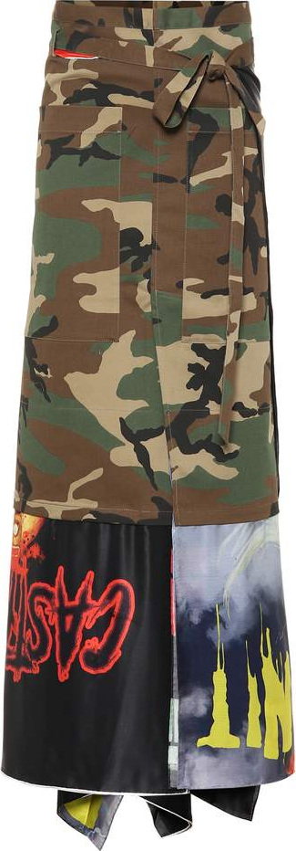 Vetements Printed cotton skirt