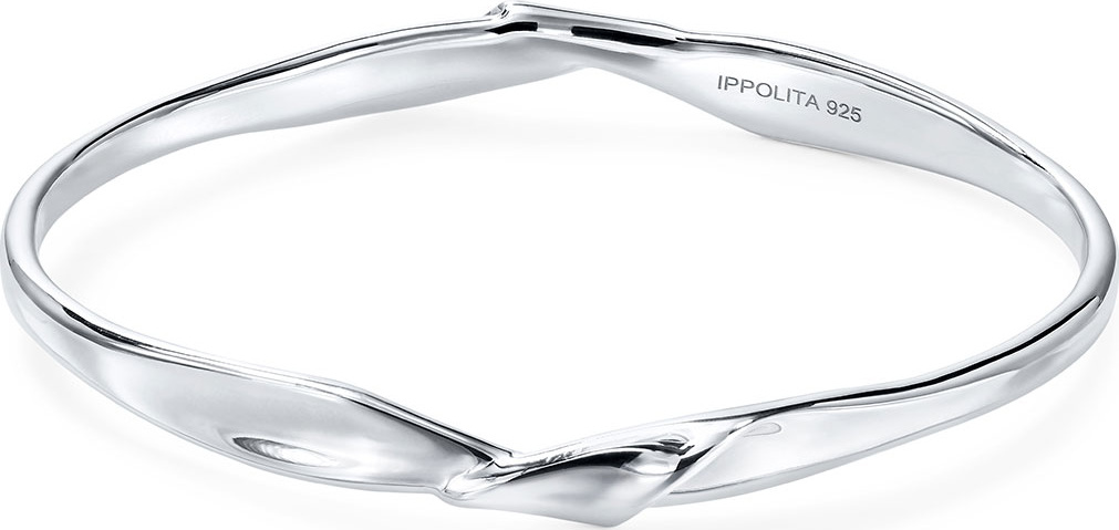 IPPOLITA Classico Twisted Silver Ribbon Bangle Bracelet