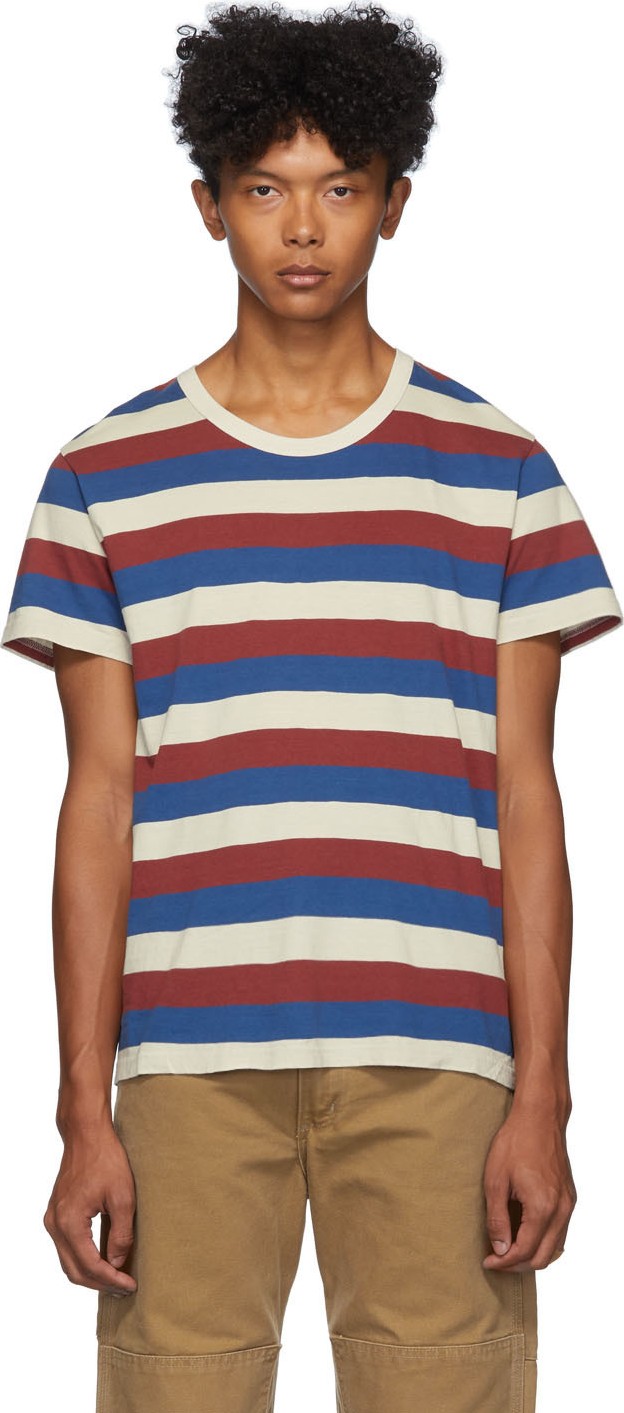 Visvim Multicolor Striped A-Line T-Shirt