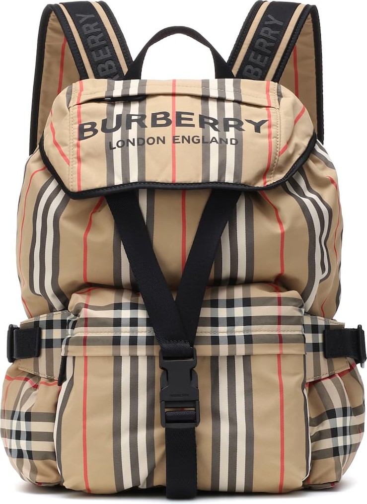 Burberry London England Icon Stripe nylon backpack