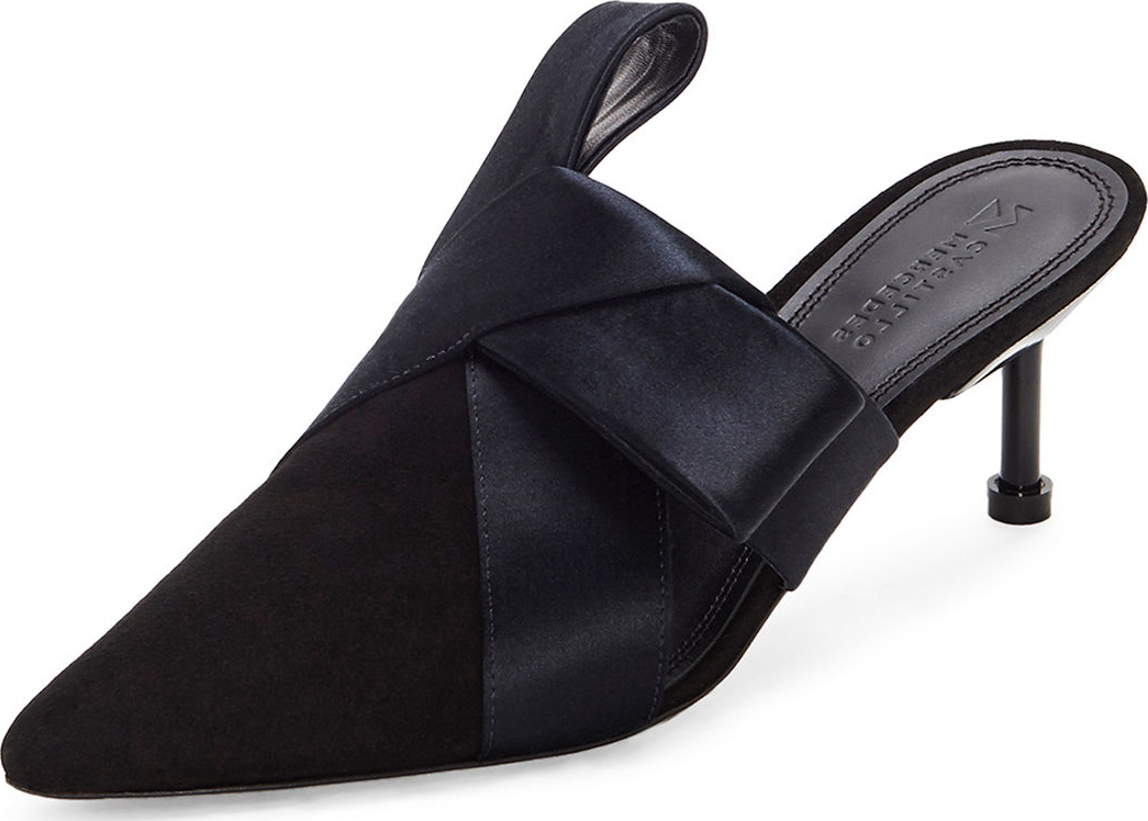 Mercedes Castillo Suma Suede and Satin Mules