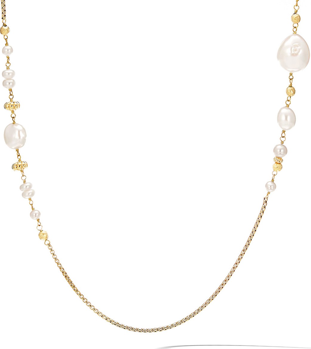 David Yurman Bijoux 18k Long Pearl Necklace