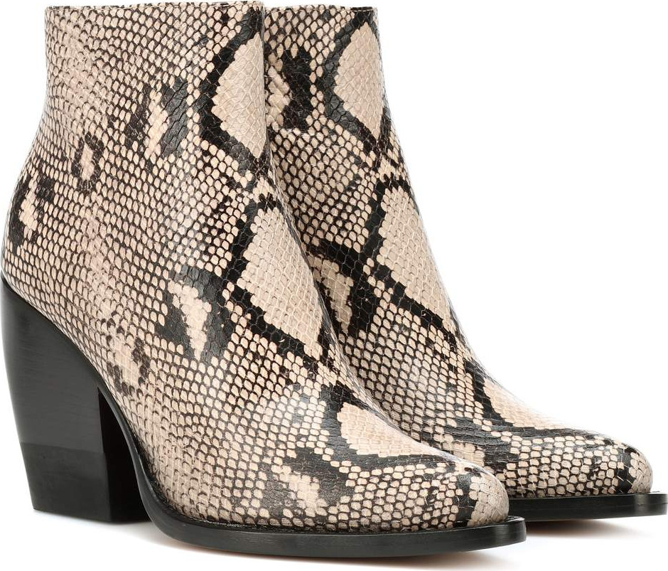 Chloe Rylee embossed leather boots