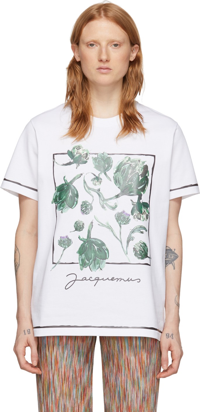 Jacquemus White Artichoke 'Le T-Shirt Mala' T-Shirt