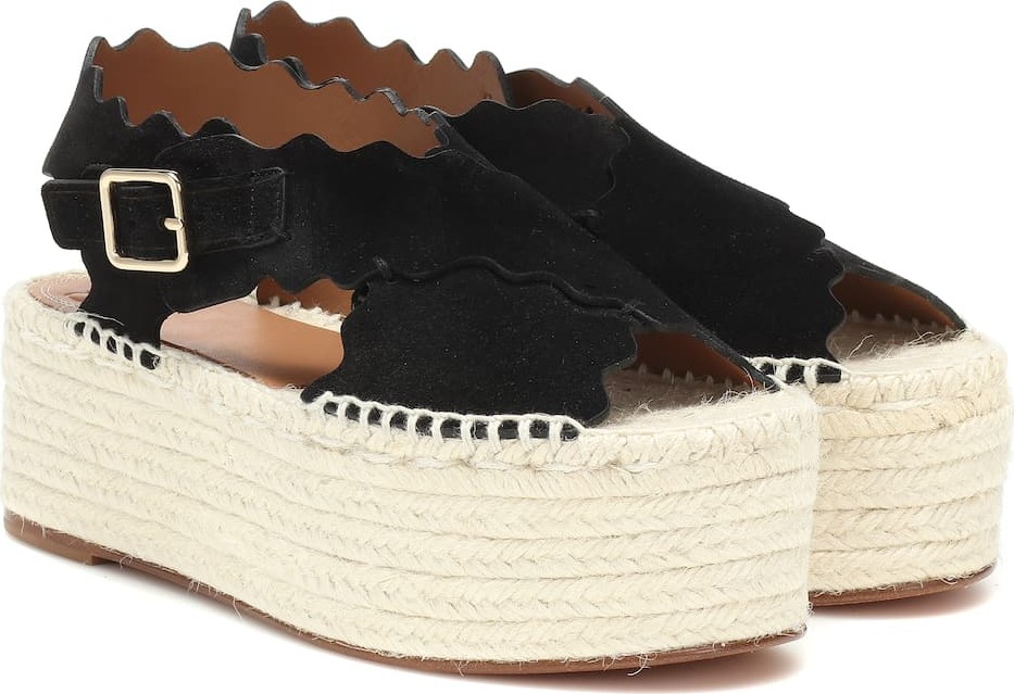 Chloe Lauren suede espadrille sandals