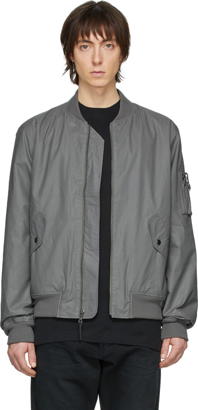 John Elliott Grey Bogota II Bomber Jacket