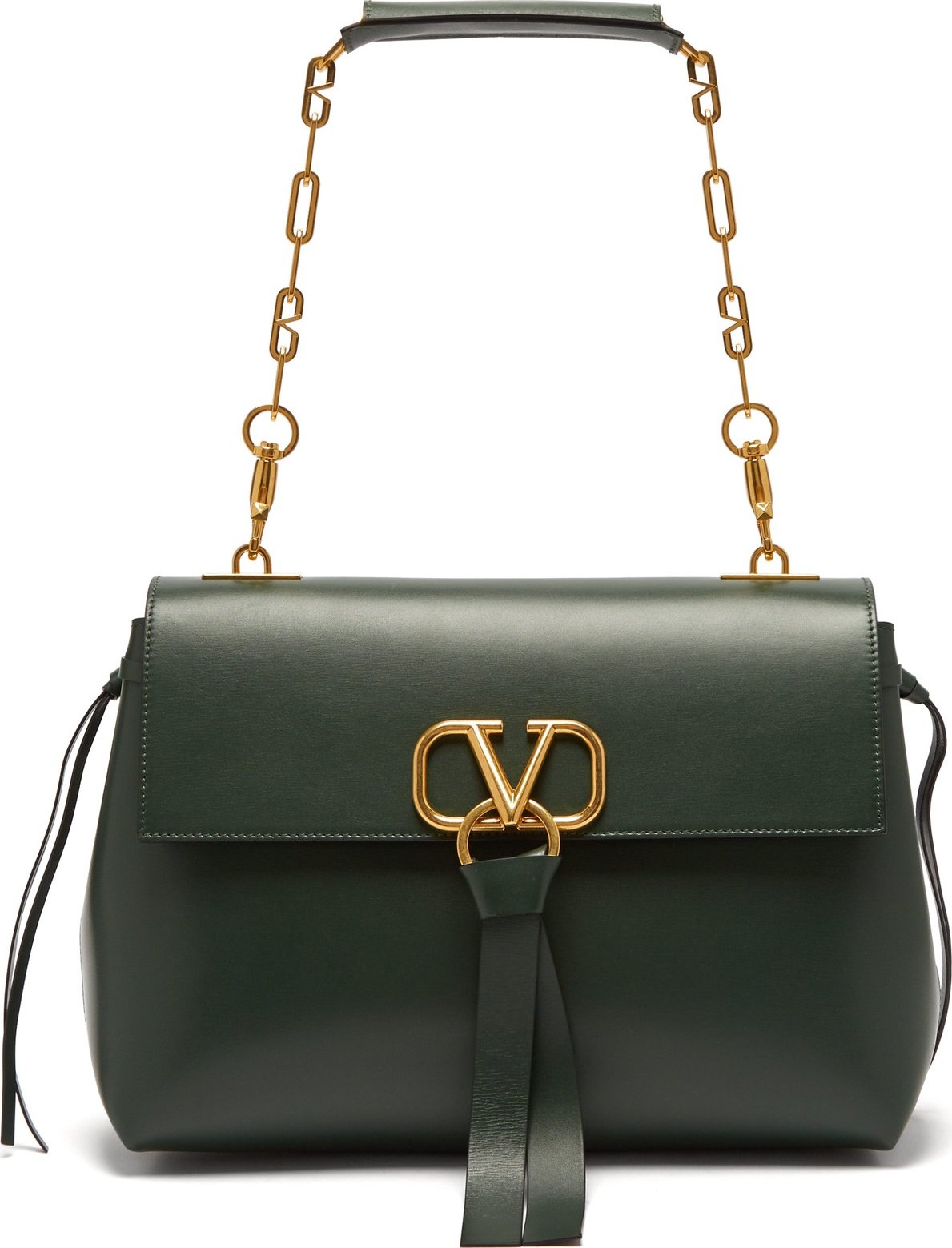 Valentino V-ring medium leather shoulder bag