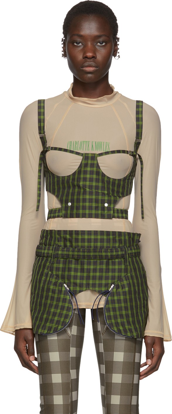 Charlotte Knowles Black & Green VCTN Top