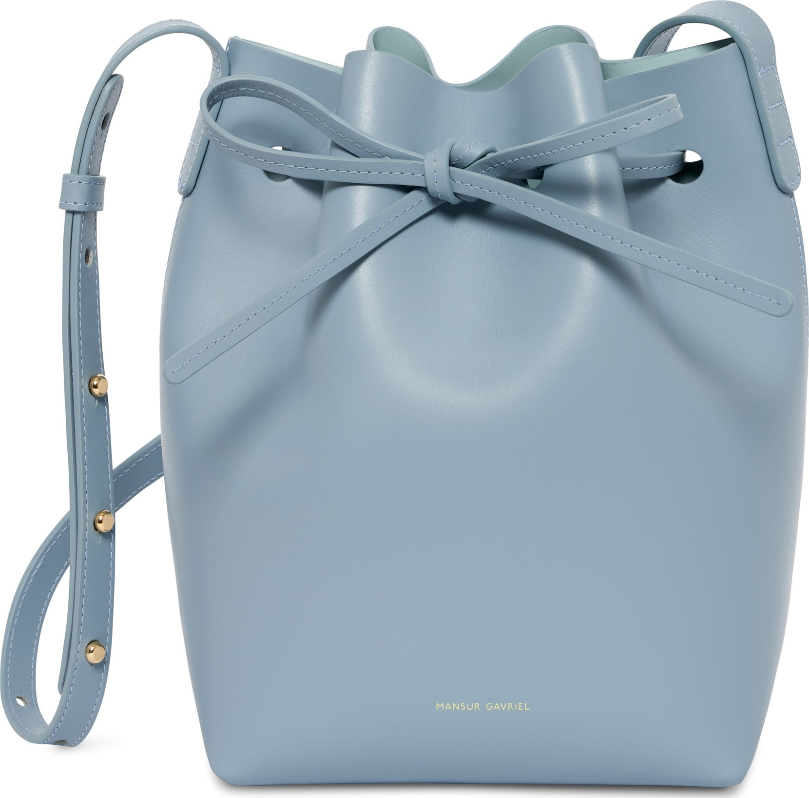 Mansur Gavriel Mini Leather Bucket Bag