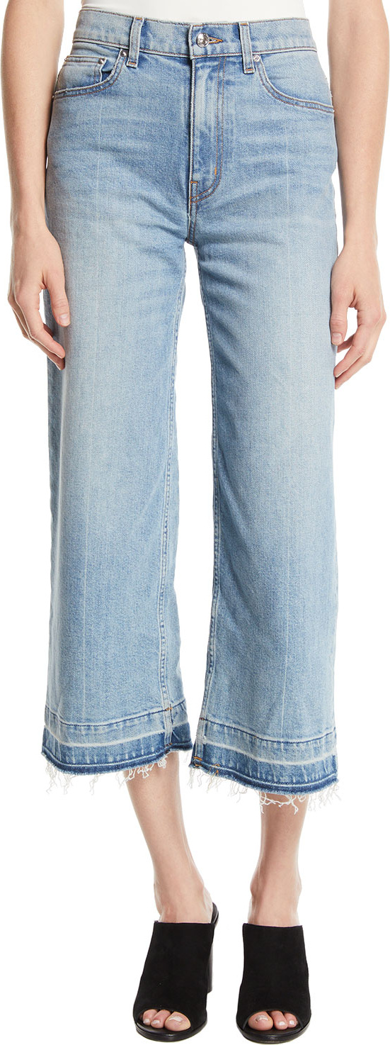 Derek Lam 10 Crosby Dylan Wide-Leg Raw Culotte Jeans