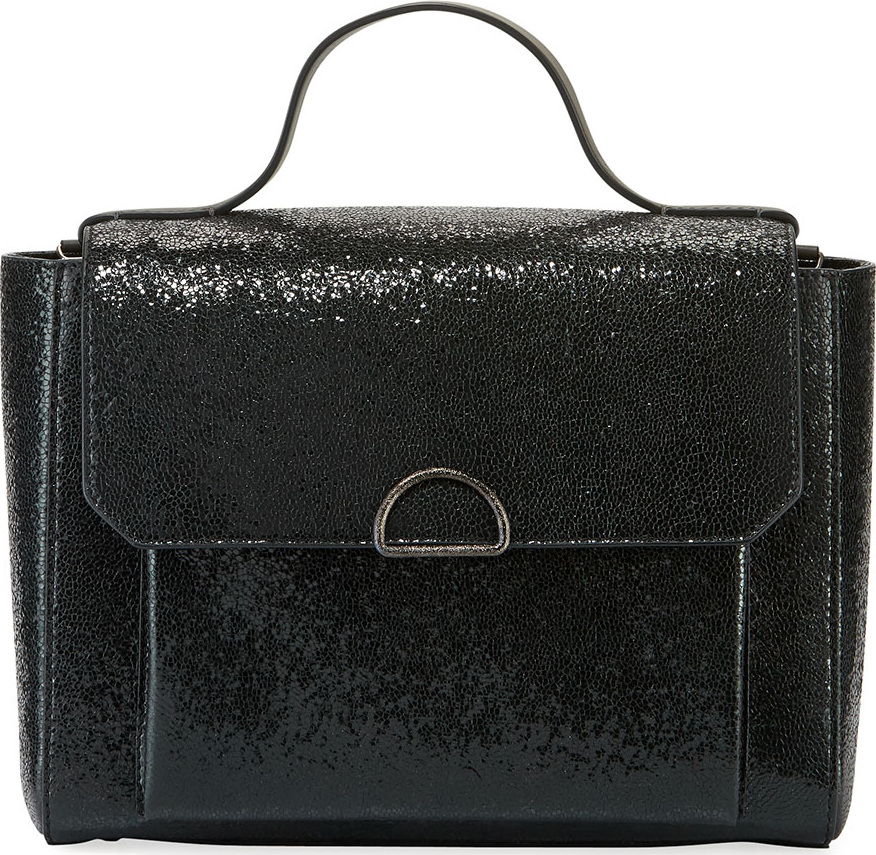 Brunello Cucinelli Broken Glass-Effect Top Handle Satchel Bag