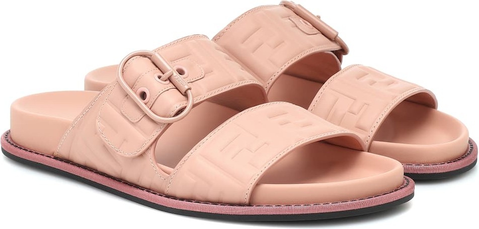 Fendi FF leather sandals