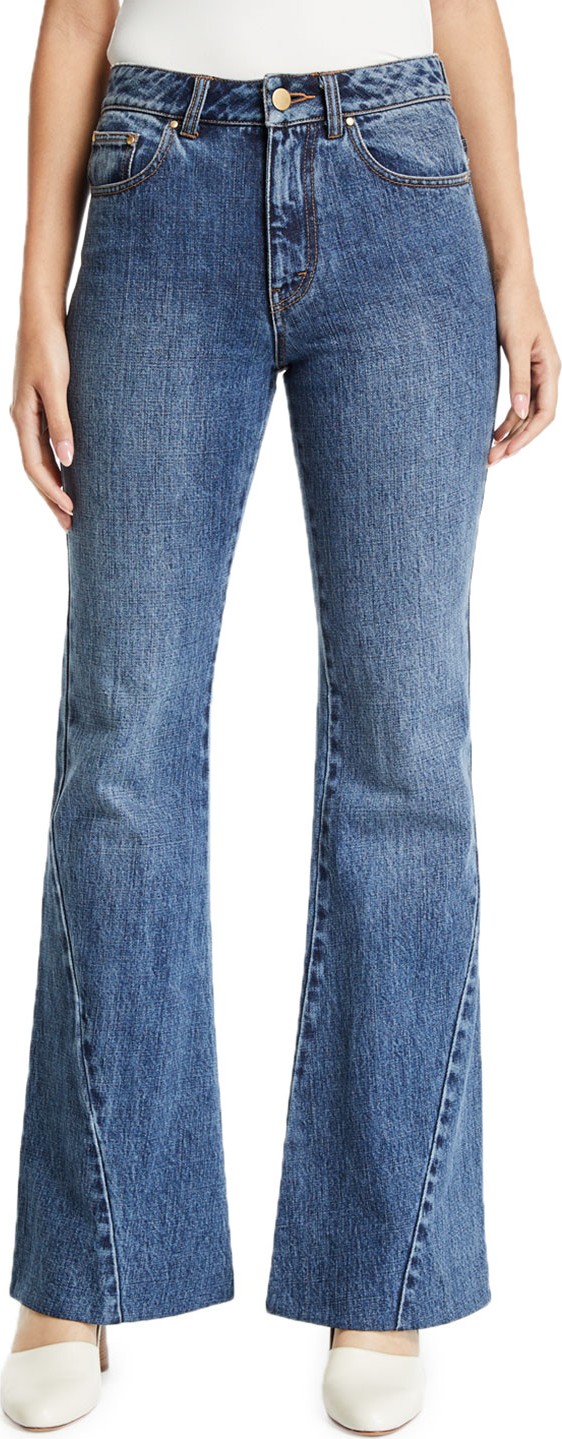 Co Bias-Seam Flared Jeans