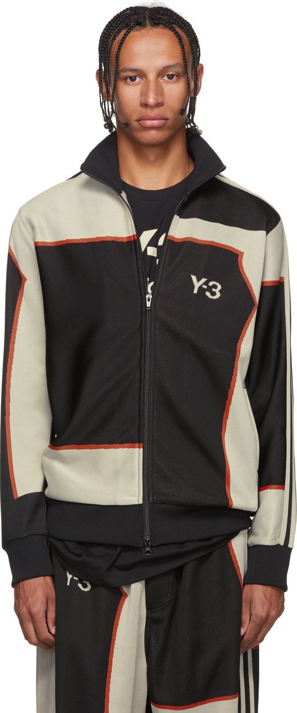 Y-3 Black Colorblock Zip-Up Jacket