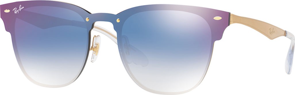 Ray Ban Blaze Clubmaster Lens-Over-Frame Sunglasses