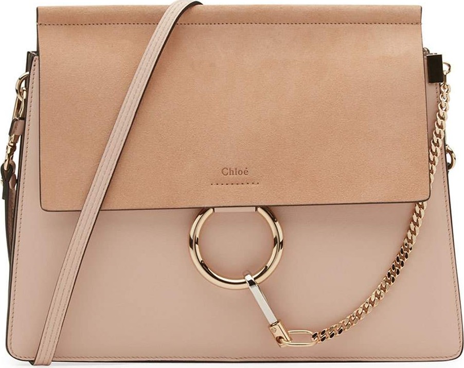 Chloe Faye Medium Leather & Suede Shoulder Bag