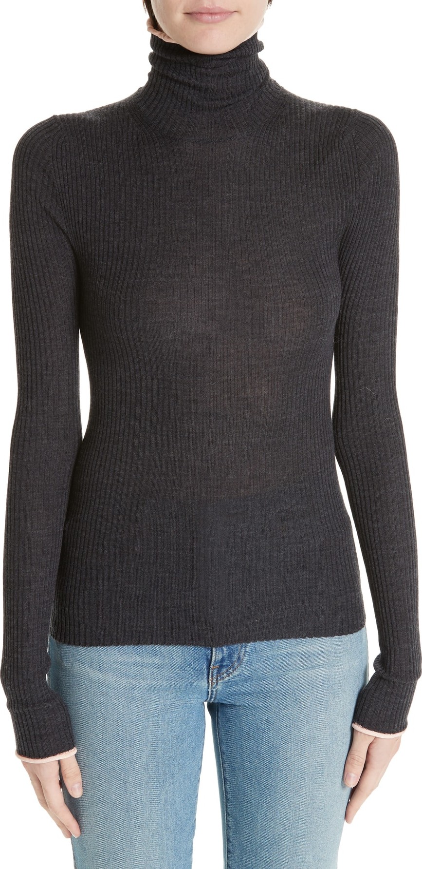 Acne Studios Ribbed Wool Turtleneck Sweater